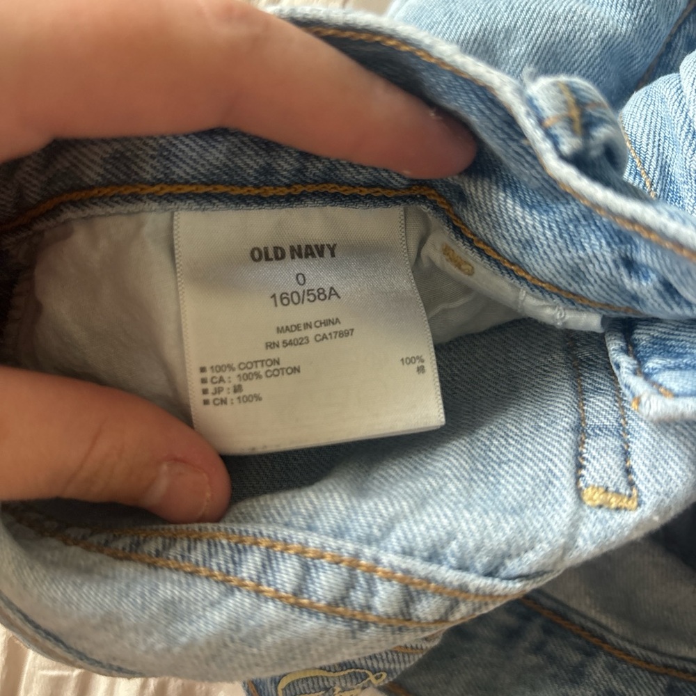 Old Navy Light Blue Ripped Jean Shorts - Picture 4 of 4